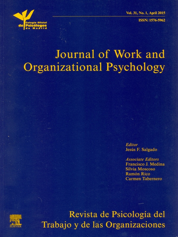 Portada Revista de Psicología del Trabajo y de las Organizaciones